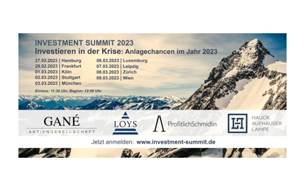 Investment Summit 2023, Frankfurt